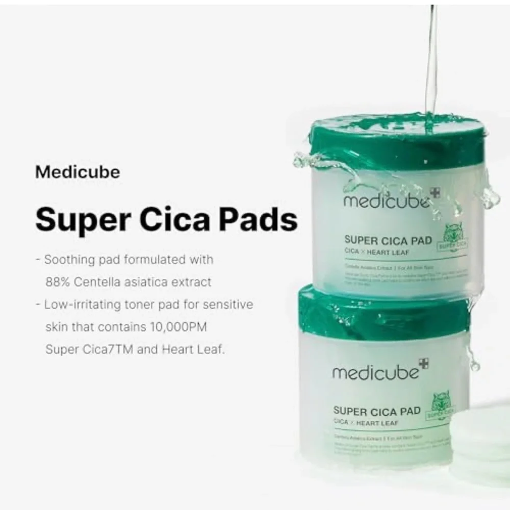 NEW Medicube Super Cica Facial Toner Pad - Soothing Treatment - Korean Skincare